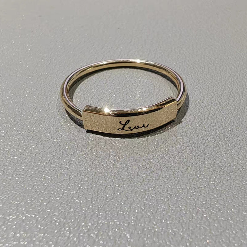 Allie Customised Ring- 14K Yellow Gold Vermeil