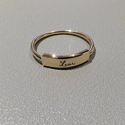 Allie Customised Ring- 14K Yellow Gold Vermeil
