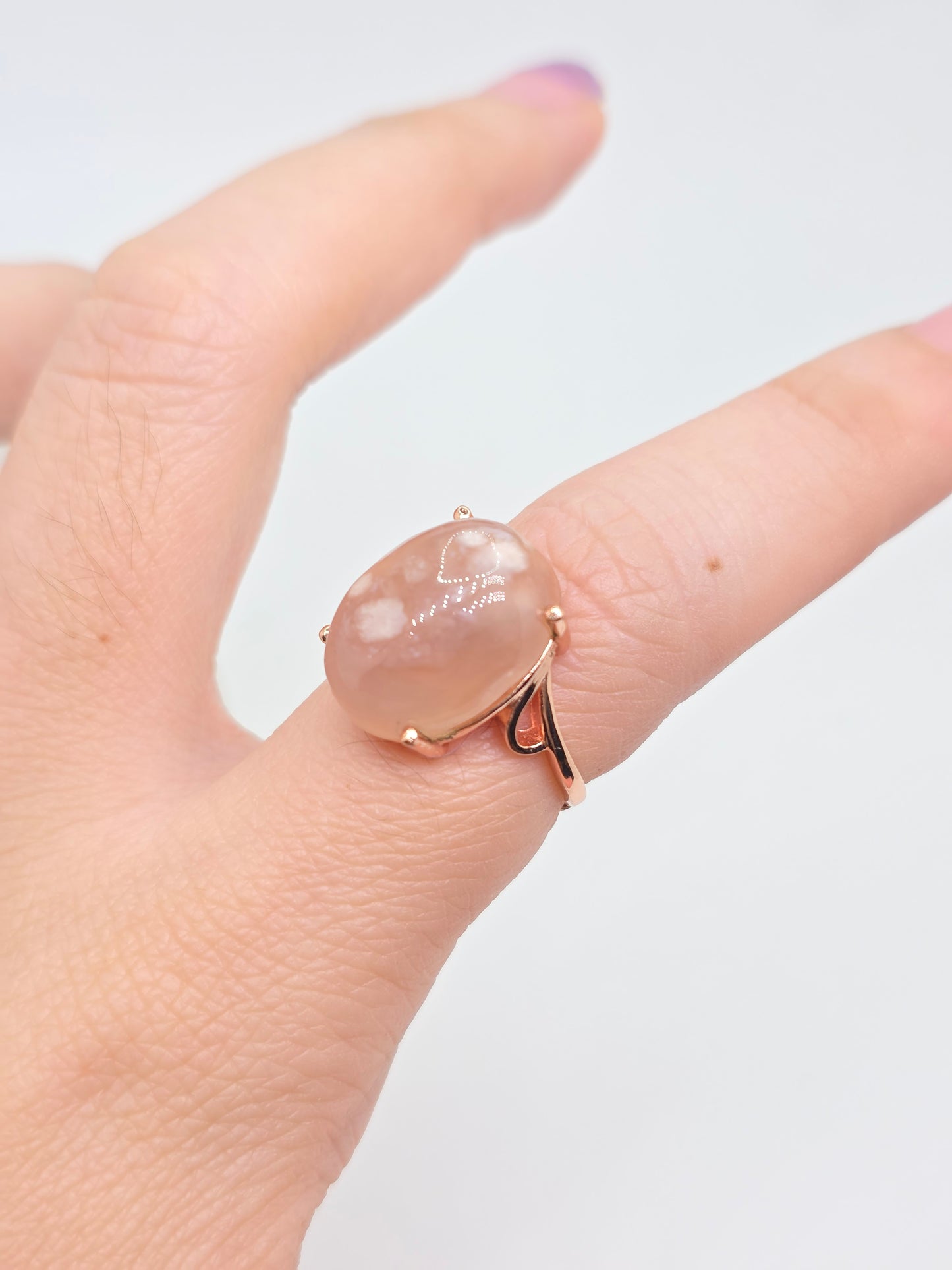 Sakura Agate Ring