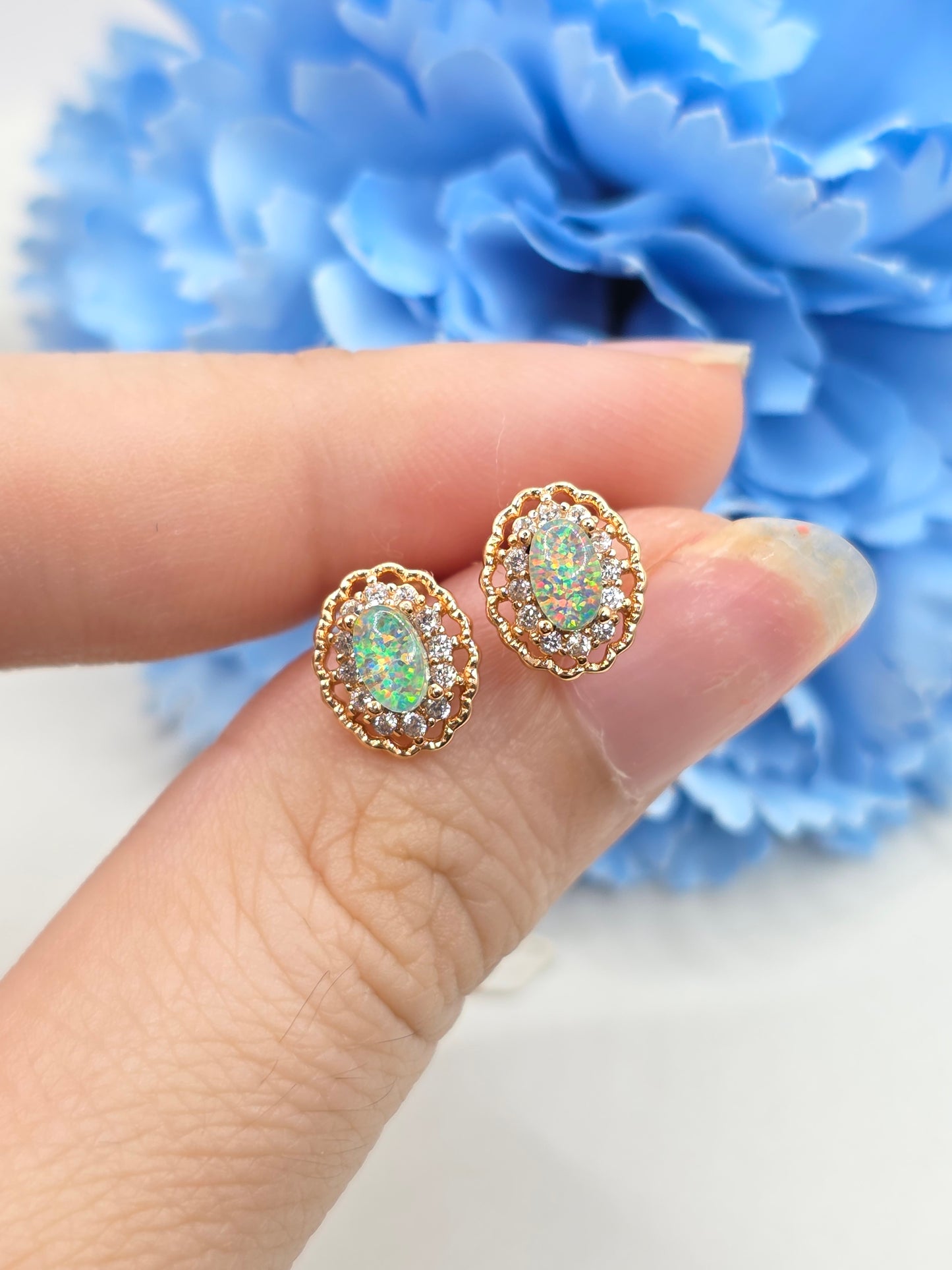 Australian Opal Vintage Studs