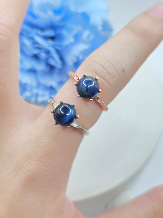 Pietersite Mineral Gem Ring in Sterling Silver