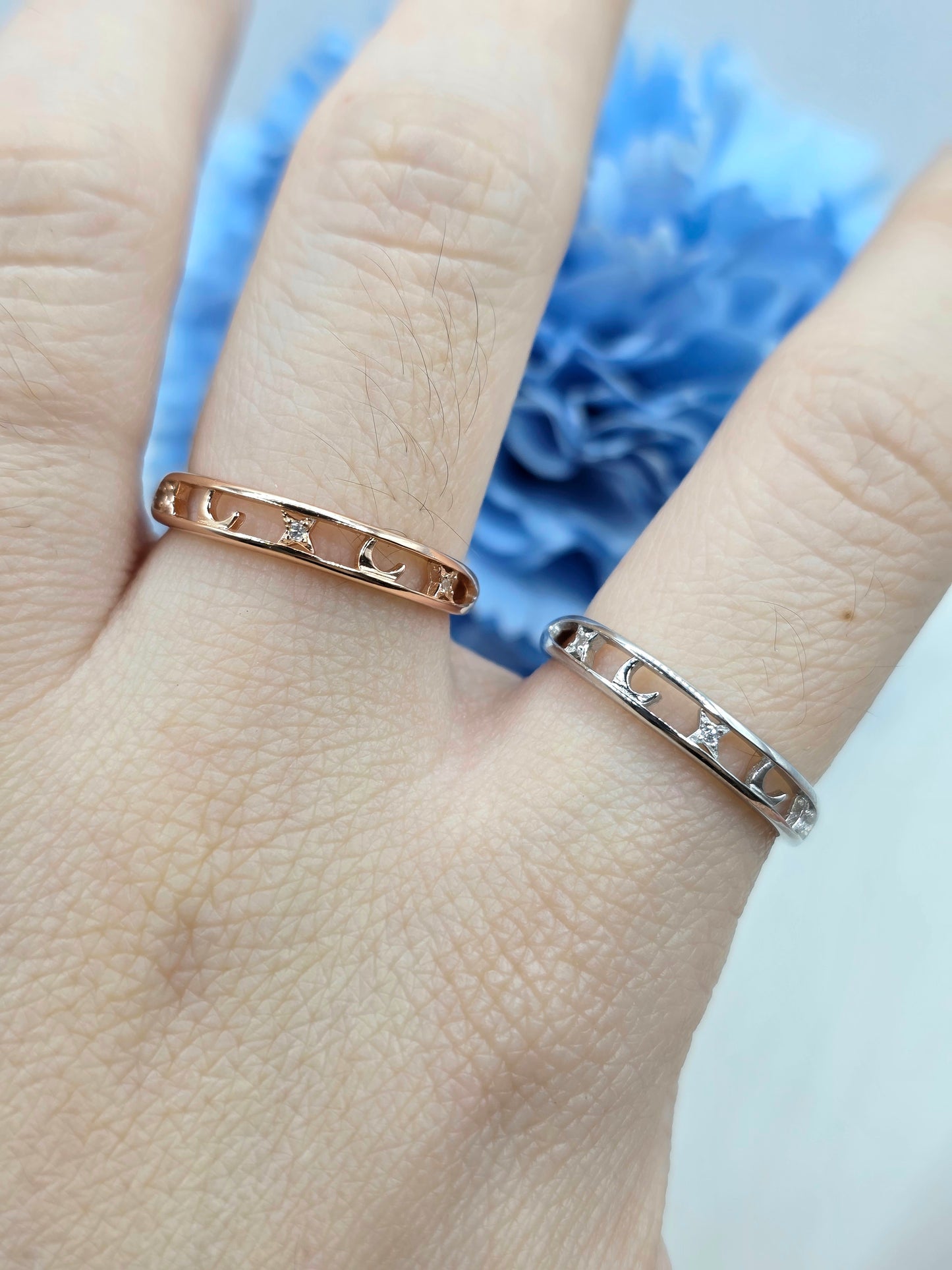 Crescent Star Stacker Ring