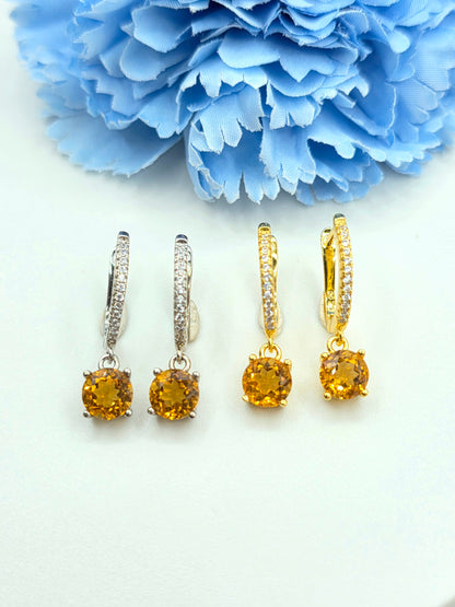 Gemstone Huggies
