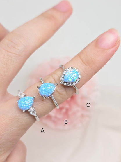 Teardrop Opal Ring