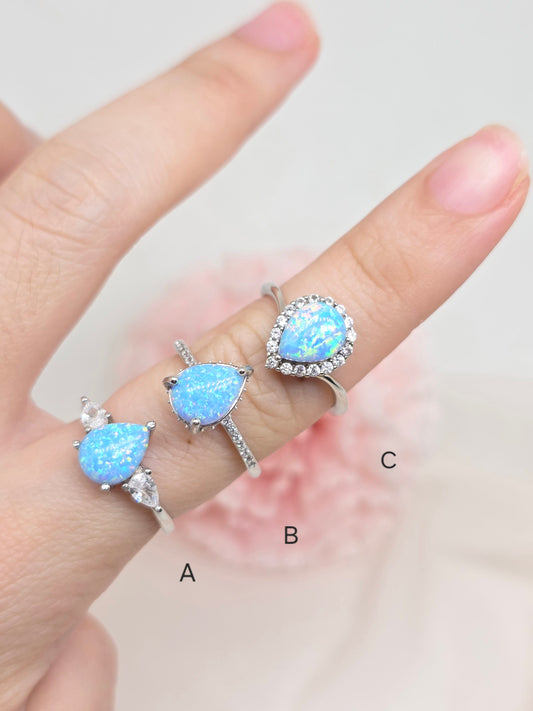 Teardrop Opal Ring