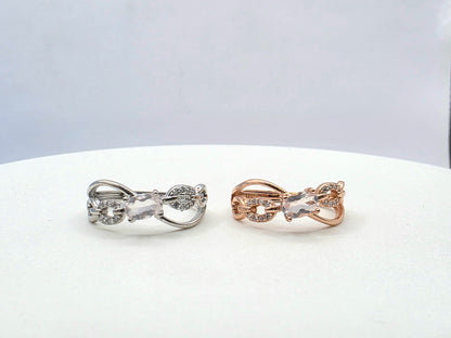 Criss Cross Gem Ring
