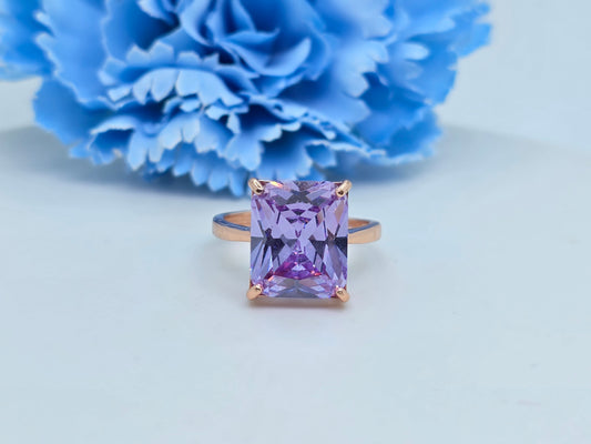 5 carat Lilac Radiant Ring