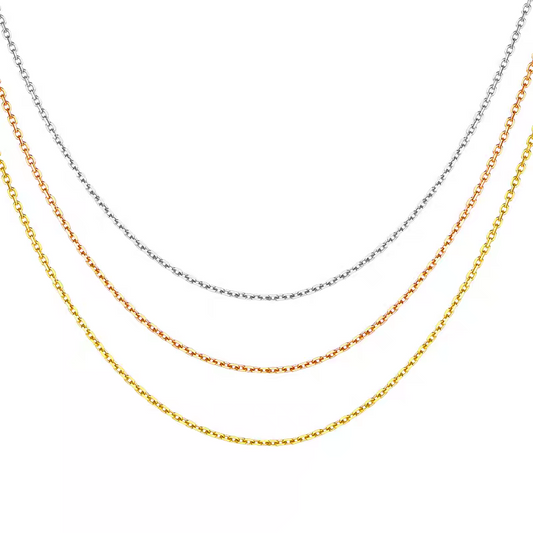 18k Solid Gold Dainty Chain Necklace