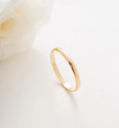 Plain 14K Solid Gold Wedding Band