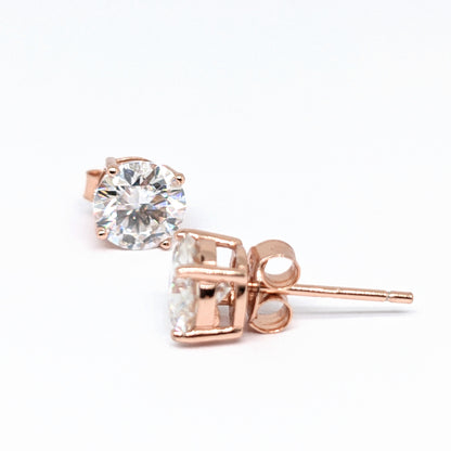 1ct White Moissanite 4 Prong Classic Studs