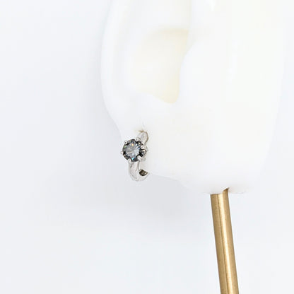 Simple 6 Prong Gem Ear Huggies / Ear Hoops