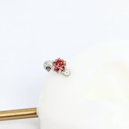 Simple 6 Prong Gem Ear Huggies / Ear Hoops