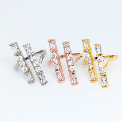 Statement Bar Open Top Gem Ring