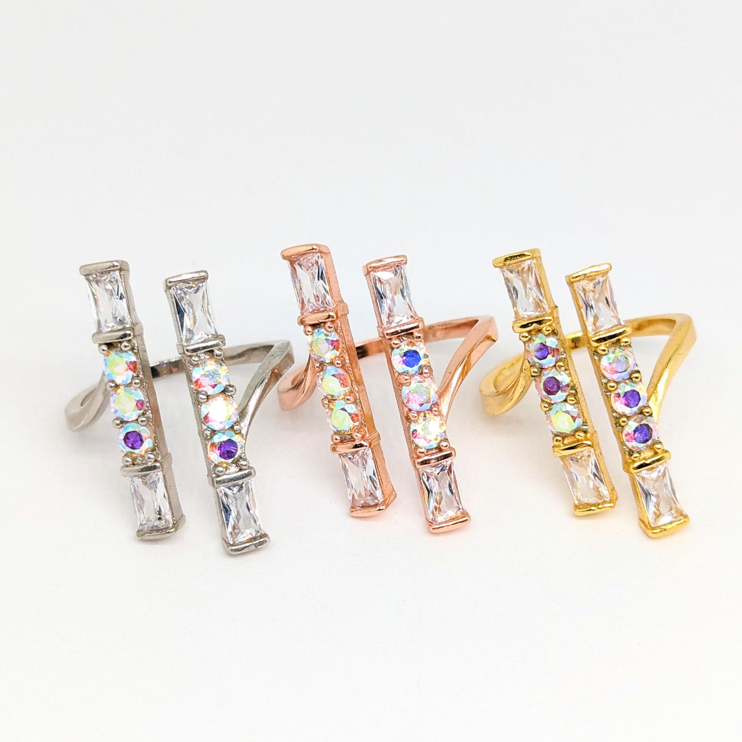 Statement Bar Open Top Gem Ring