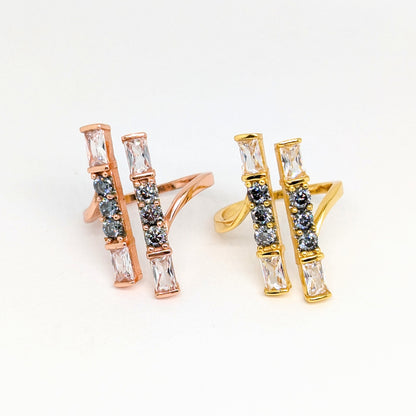 Statement Bar Open Top Gem Ring